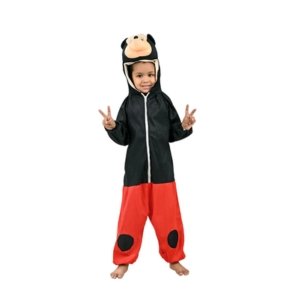 Costumeonrent The Brave Friendly Mouse Cartoon Character Kids Fancy Dress Costume | Red & Black