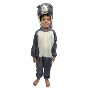 Costumeonrent Grey Mischievous Cat Cartoon Animal Jumpsuit Fancy Dress Costume for Kids