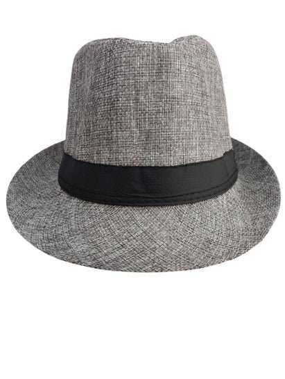 Costumeonrent Grey Western Cowboy & Ballroom Style Hat | Fancy Dress Accessory for Dance, Stage Shows & Theme Parties For Kids