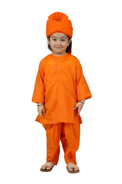 costumeonrent Swami Vivekananda Historical Personality Kids Fancy Dress Costume