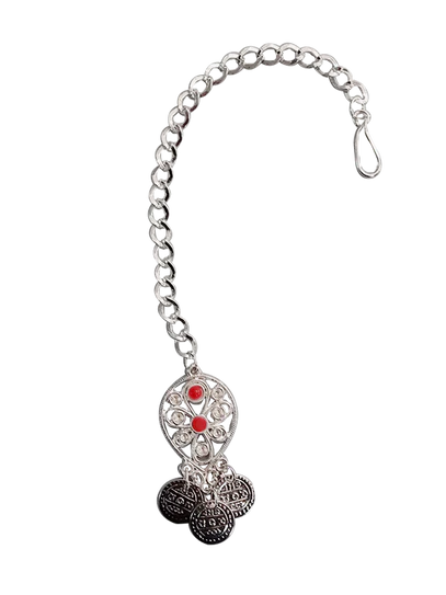 Zoom Indian Antique Oxidised Silver Maang Tikka Assorted - Traditional Fancy Dress Costume Accessory for Girls